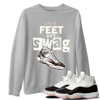 Air Jordan 11 Neapolitan shirt to match jordans My Feet Got Swag sneaker tees Air Jordan 11 Neapolitan SNRT Sneaker Release Tees Unisex Heather Grey 1 T-Shirt