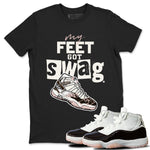 Air Jordan 11 Neapolitan shirt to match jordans My Feet Got Swag sneaker tees Air Jordan 11 Neapolitan SNRT Sneaker Release Tees Unisex Black 1 T-Shirt
