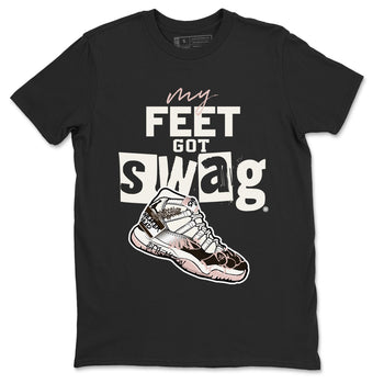 Air Jordan 11 Neapolitan shirt to match jordans My Feet Got Swag sneaker tees Air Jordan 11 Neapolitan SNRT Sneaker Release Tees Unisex Black 2 T-Shirt