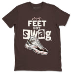 Air Jordan 11 Neapolitan shirt to match jordans My Feet Got Swag sneaker tees Air Jordan 11 Neapolitan SNRT Sneaker Release Tees Unisex Dark Chocolate 2 T-Shirt