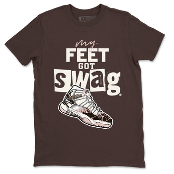 Air Jordan 11 Neapolitan shirt to match jordans My Feet Got Swag sneaker tees Air Jordan 11 Neapolitan SNRT Sneaker Release Tees Unisex Dark Chocolate 2 T-Shirt