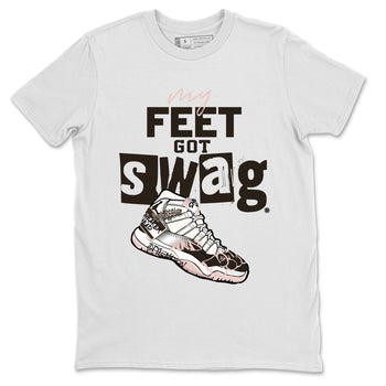 Air Jordan 11 Neapolitan shirt to match jordans My Feet Got Swag sneaker tees Air Jordan 11 Neapolitan SNRT Sneaker Release Tees Unisex White 2 T-Shirt