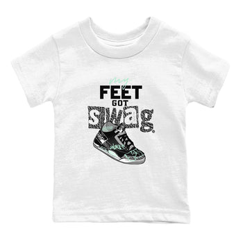 3s Green Glow shirt to match jordans My Feet Got Swag sneaker tees Air Jordan 3 Green Glow SNRT sneaker release tees baby toddler White 2 cotton Shirt