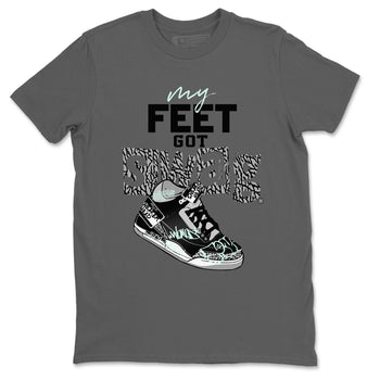 3s Green Glow shirt to match jordans My Feet Got Swag sneaker tees Air Jordan 3 Green Glow SNRT Sneaker Release Tees unisex cotton Cool Grey 2 crew neck shirt