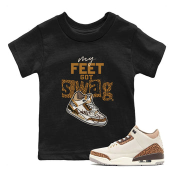 Air Jordan 3 Palomino shirt to match jordans My Feet Got Swag sneaker tees AJ3 Palomino SNRT Sneaker Release Tees Baby Toddler Black 1 T-Shirt