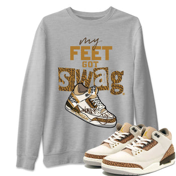 Air Jordan 3 Palomino shirt to match jordans My Feet Got Swag sneaker tees AJ3 Palomino SNRT Sneaker Release Tees Unisex Heather Grey 1 T-Shirt