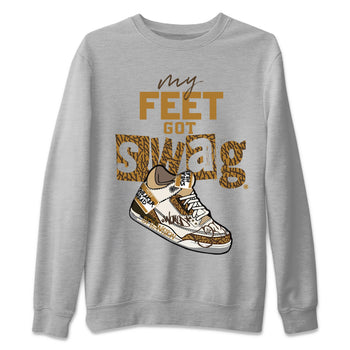 Air Jordan 3 Palomino shirt to match jordans My Feet Got Swag sneaker tees AJ3 Palomino SNRT Sneaker Release Tees Unisex Heather Grey 2 T-Shirt