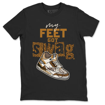 Air Jordan 3 Palomino shirt to match jordans My Feet Got Swag sneaker tees AJ3 Palomino SNRT Sneaker Release Tees Unisex Black 2 T-Shirt