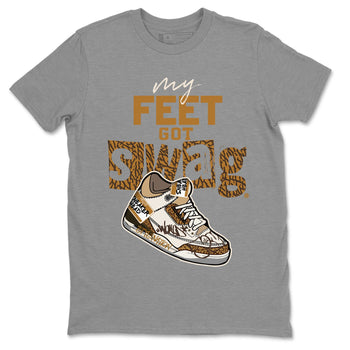 Air Jordan 3 Palomino shirt to match jordans My Feet Got Swag sneaker tees AJ3 Palomino SNRT Sneaker Release Tees Unisex Heather Grey 1 T-Shirt