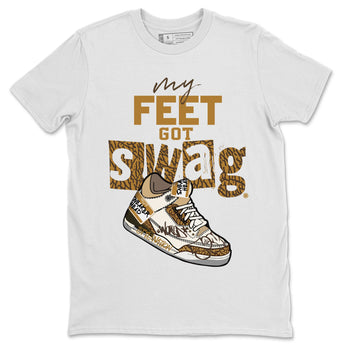 Air Jordan 3 Palomino shirt to match jordans My Feet Got Swag sneaker tees AJ3 Palomino SNRT Sneaker Release Tees Unisex White 2 T-Shirt
