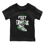 AJ5 Retro Lucky Green shirt to match jordans My Feet Got Swag sneaker tees Air Jordan 5 Retro Lucky Green SNRT Sneaker Tees Casual Crew Neck T-Shirt Baby Toddler Black 2 T-Shirt