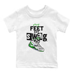 AJ5 Retro Lucky Green shirt to match jordans My Feet Got Swag sneaker tees Air Jordan 5 Retro Lucky Green SNRT Sneaker Tees Casual Crew Neck T-Shirt Baby Toddler White 2 T-Shirt