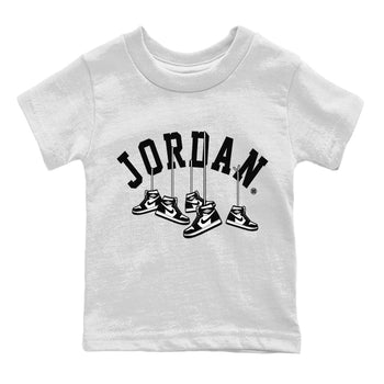 Jordan 1 Black White Sneaker Match Tees Hanging Sneakers Sneaker Tees Jordan 1 Black White Sneaker Release Tees Kids Shirts