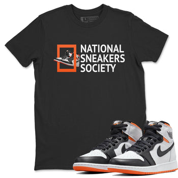 Jordan 1 Electro Orange Sneaker Match Tees National Sneakers Sneaker Tees Jordan 1 Electro Orange Sneaker Release Tees Unisex Shirts