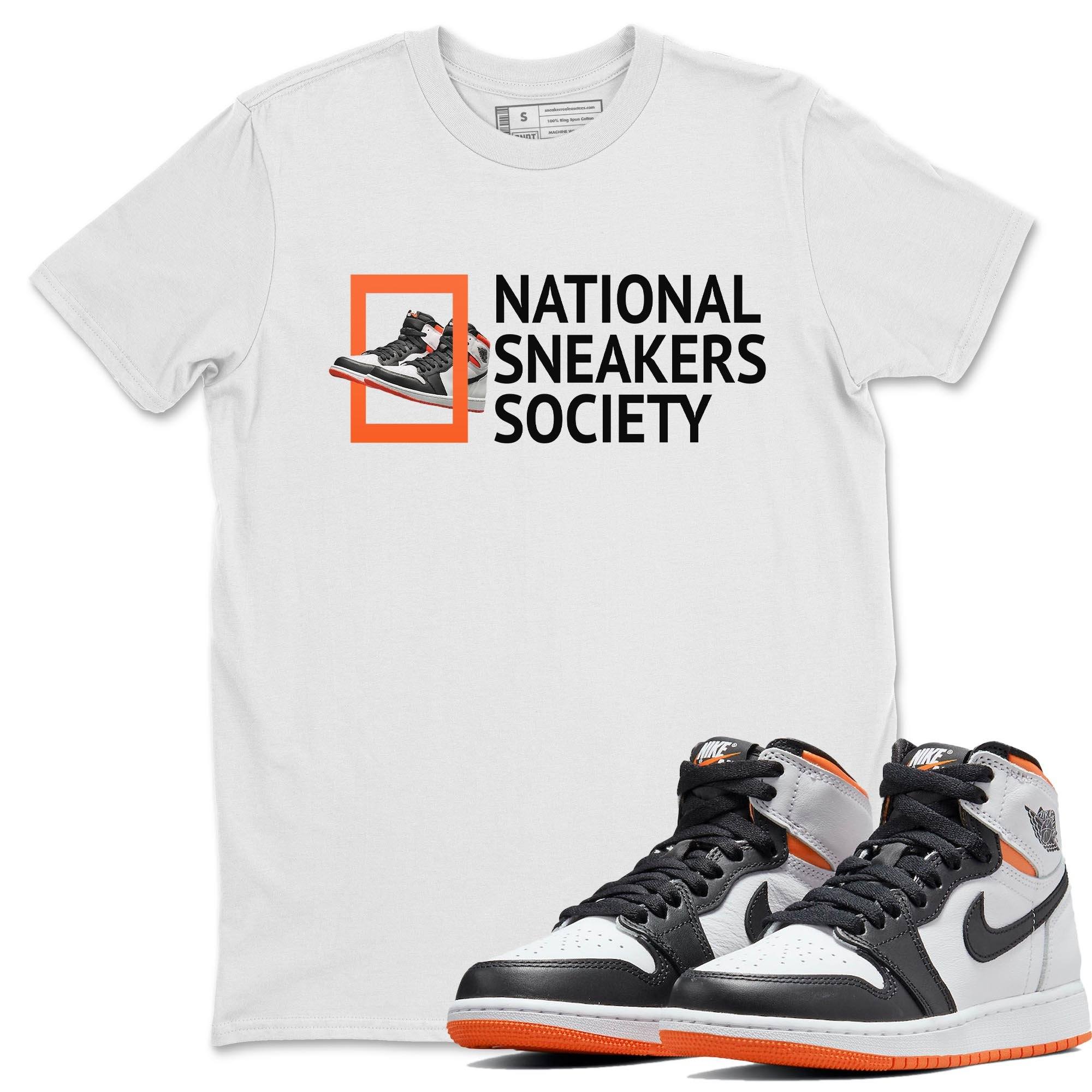 Jordan 1 Electro Orange Sneaker Match Tees National Sneakers Sneaker Tees Jordan 1 Electro Orange Sneaker Release Tees Unisex Shirts