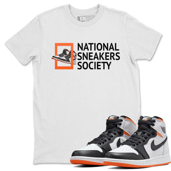 Jordan 1 Electro Orange Sneaker Match Tees National Sneakers Sneaker Tees Jordan 1 Electro Orange Sneaker Release Tees Unisex Shirts
