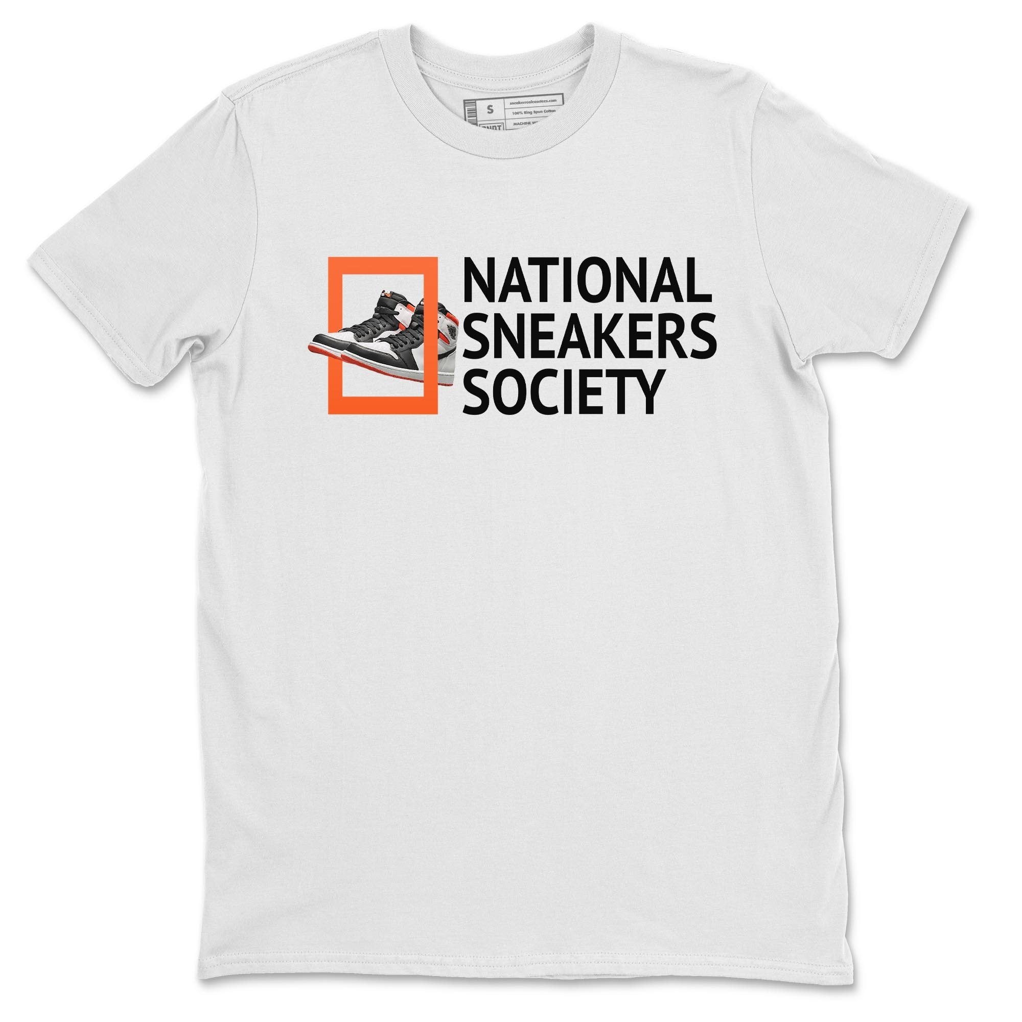 Jordan 1 Electro Orange Sneaker Match Tees National Sneakers Sneaker Tees Jordan 1 Electro Orange Sneaker Release Tees Unisex Shirts