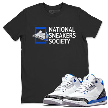 Jordan 3 Racer Blue Sneaker Match Tees National Sneakers Sneaker Tees Jordan 3 Racer Blue Sneaker Release Tees Unisex Shirts