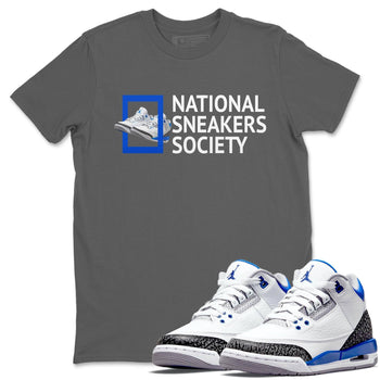Jordan 3 Racer Blue Sneaker Match Tees National Sneakers Sneaker Tees Jordan 3 Racer Blue Sneaker Release Tees Unisex Shirts