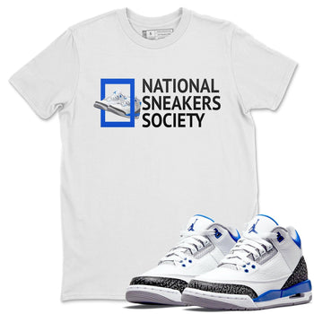 Jordan 3 Racer Blue Sneaker Match Tees National Sneakers Sneaker Tees Jordan 3 Racer Blue Sneaker Release Tees Unisex Shirts