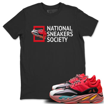 Yeezy 700 Hi-Res Red Sneaker Match Tees National Sneakers Sneaker Tees Yeezy 700 Hi-Res Red Sneaker Release Tees Unisex Shirts