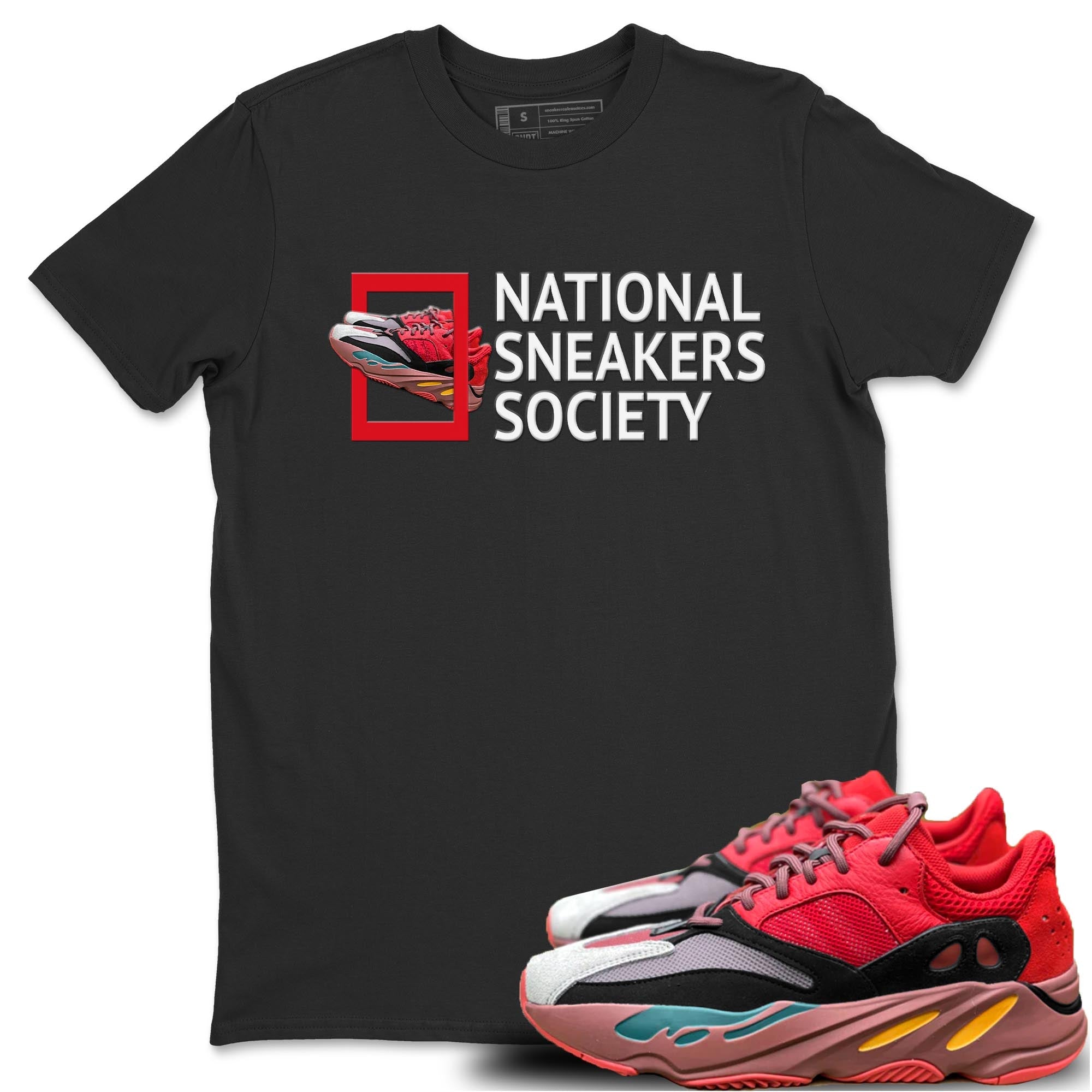 Yeezy 700 Hi-Res Red Sneaker Match Tees National Sneakers Sneaker Tees Yeezy 700 Hi-Res Red Sneaker Release Tees Unisex Shirts