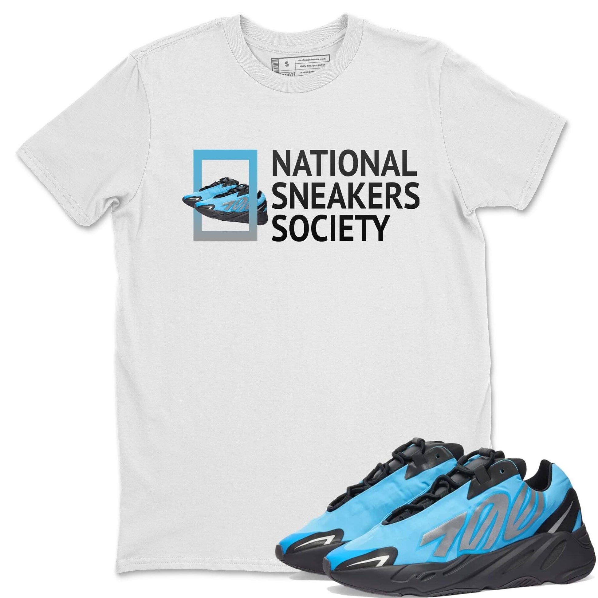 Yeezy 700 Bright Cyan Sneaker Match Tees National Sneakers Sneaker Tees Yeezy 700 Bright Cyan Sneaker Release Tees Unisex Shirts