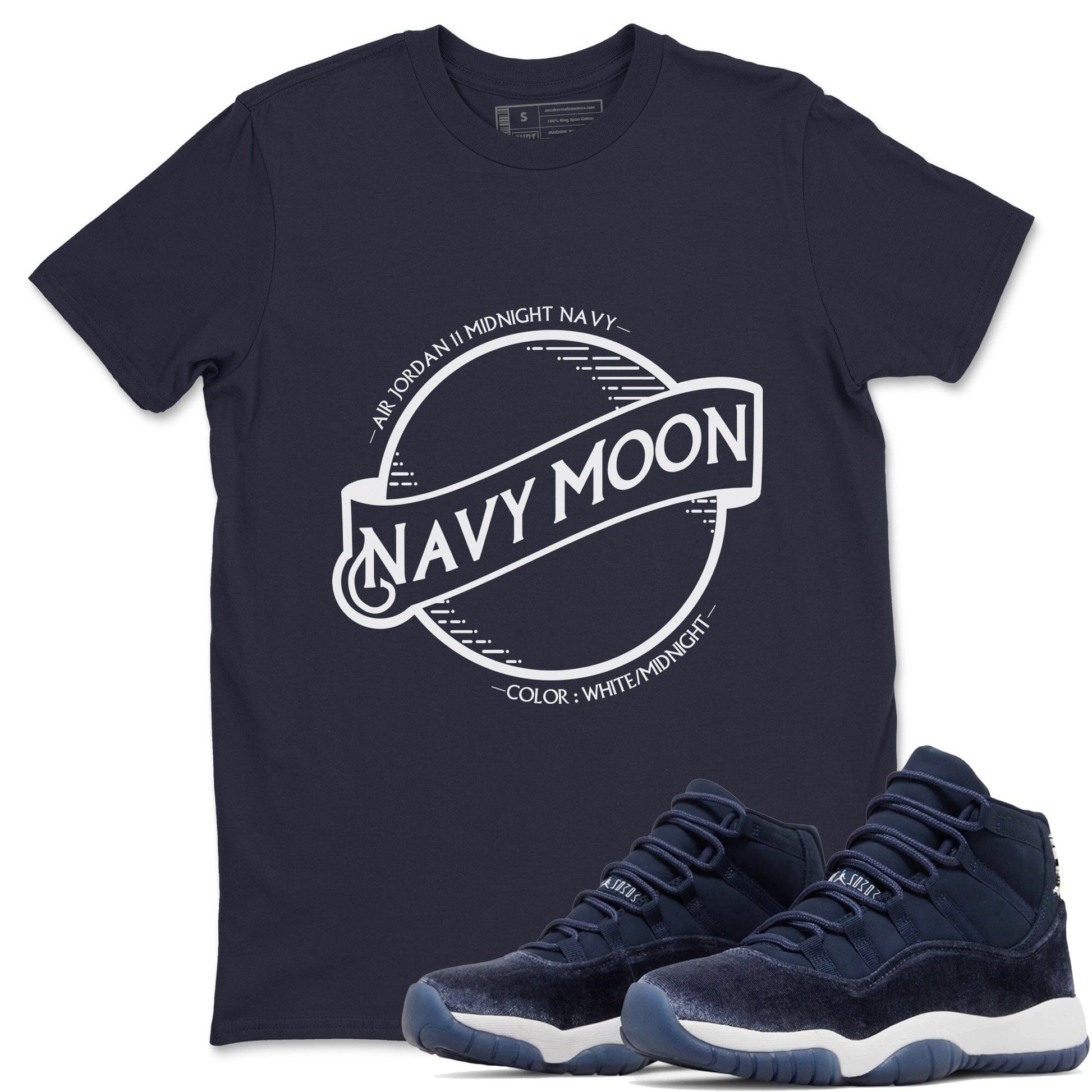 Jordan 11 Midnight Navy Sneaker Match Tees Navy Moon Sneaker Tees Jordan 11 Midnight Navy Sneaker Release Tees Unisex Shirts