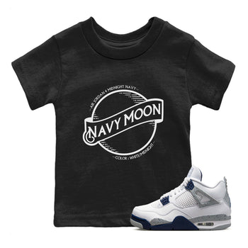 Jordan 4 Midnight Navy Sneaker Match Tees Navy Moon Sneaker Tees Jordan 4 Midnight Navy Sneaker Release Tees Kids Shirts