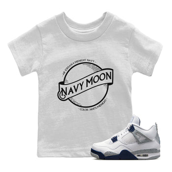 Jordan 4 Midnight Navy Sneaker Match Tees Navy Moon Sneaker Tees Jordan 4 Midnight Navy Sneaker Release Tees Kids Shirts