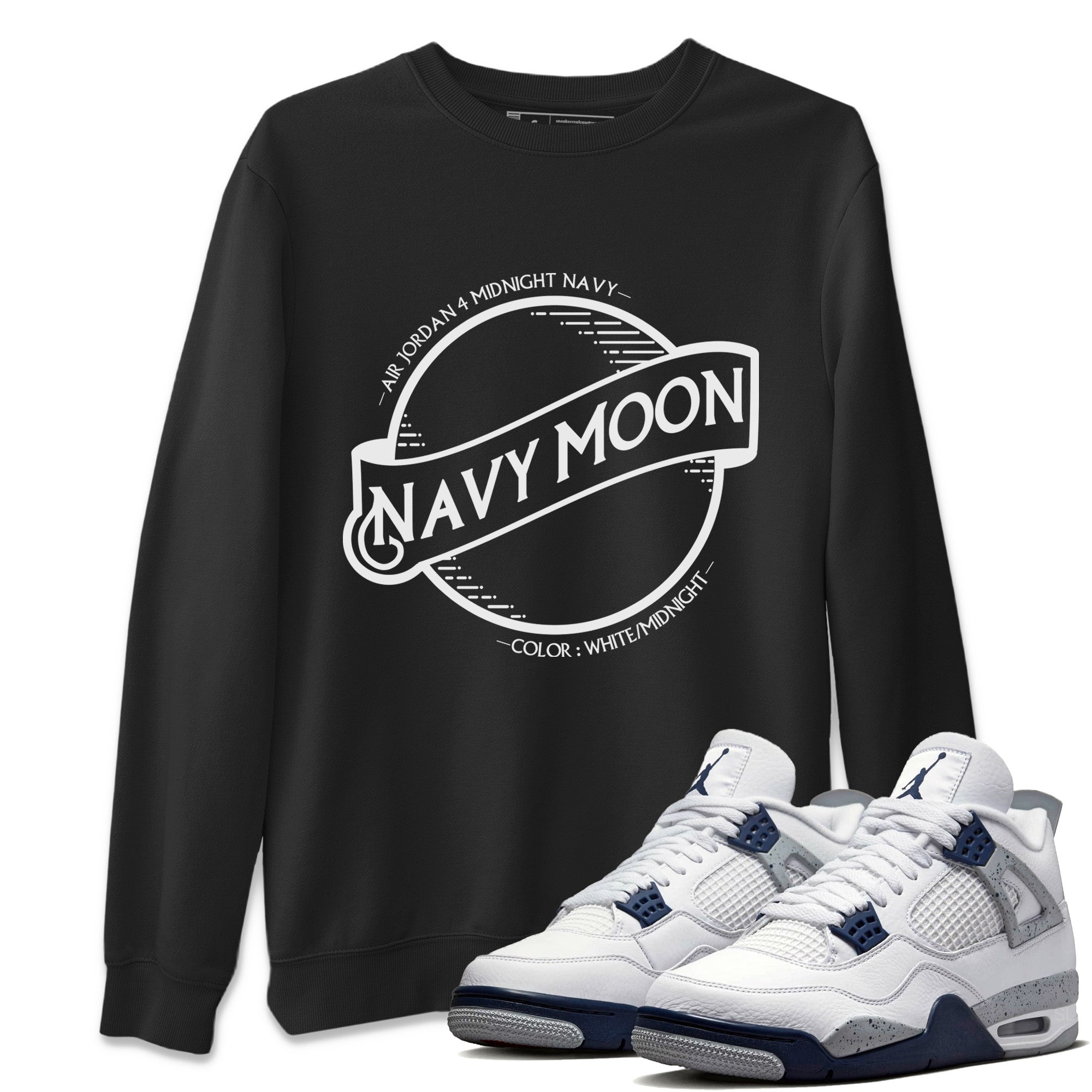 Jordan 4 Midnight Navy Sneaker Match Tees Navy Moon Sneaker Tees Jordan 4 Midnight Navy Sneaker Release Tees Unisex Shirts