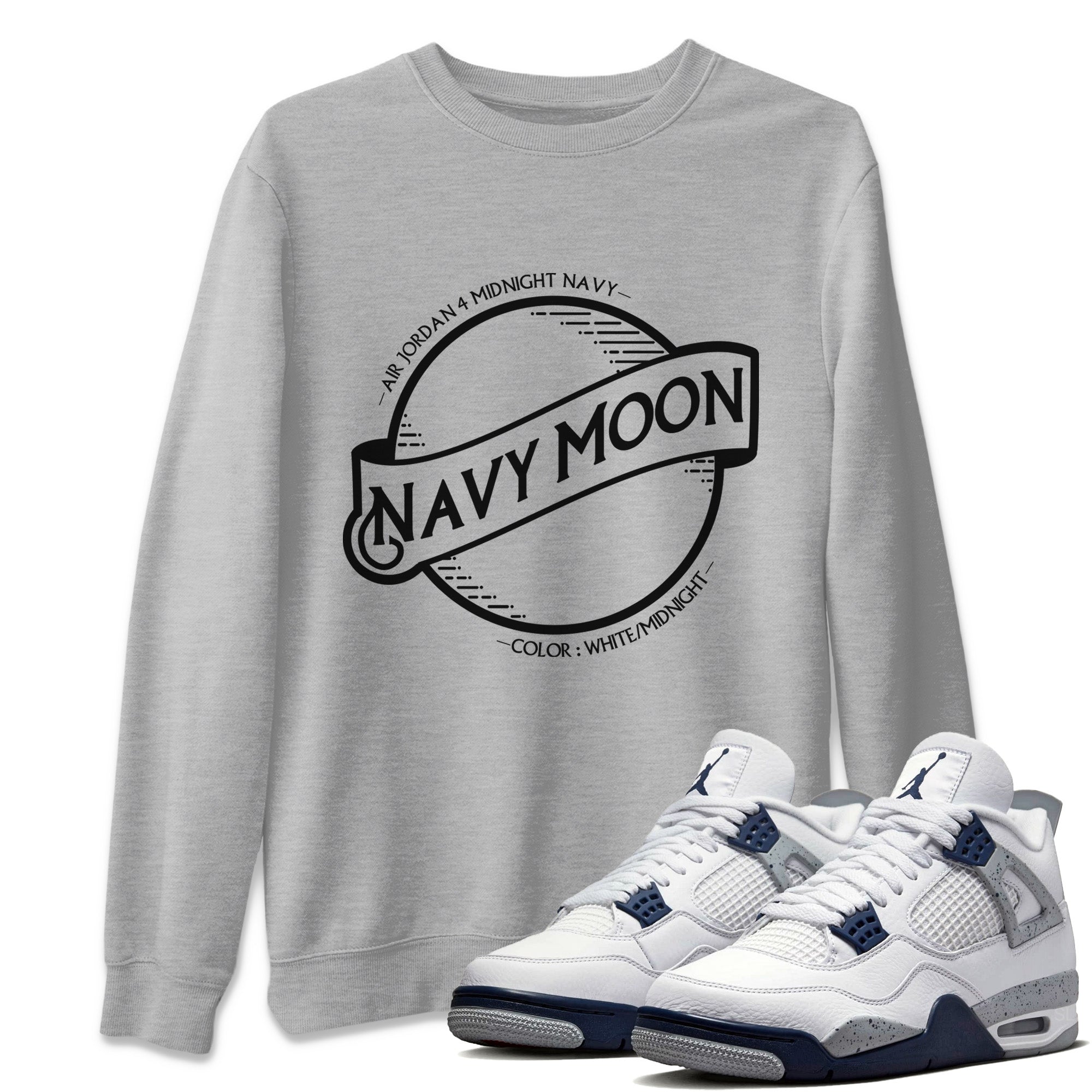 Jordan 4 Midnight Navy Sneaker Match Tees Navy Moon Sneaker Tees Jordan 4 Midnight Navy Sneaker Release Tees Unisex Shirts