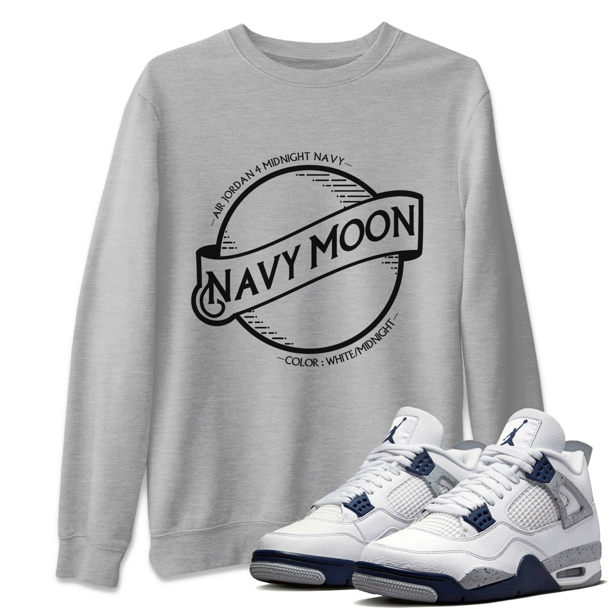 Jordan 4 Midnight Navy Sneaker Match Tees Navy Moon Sneaker Tees Jordan 4 Midnight Navy Sneaker Release Tees Unisex Shirts