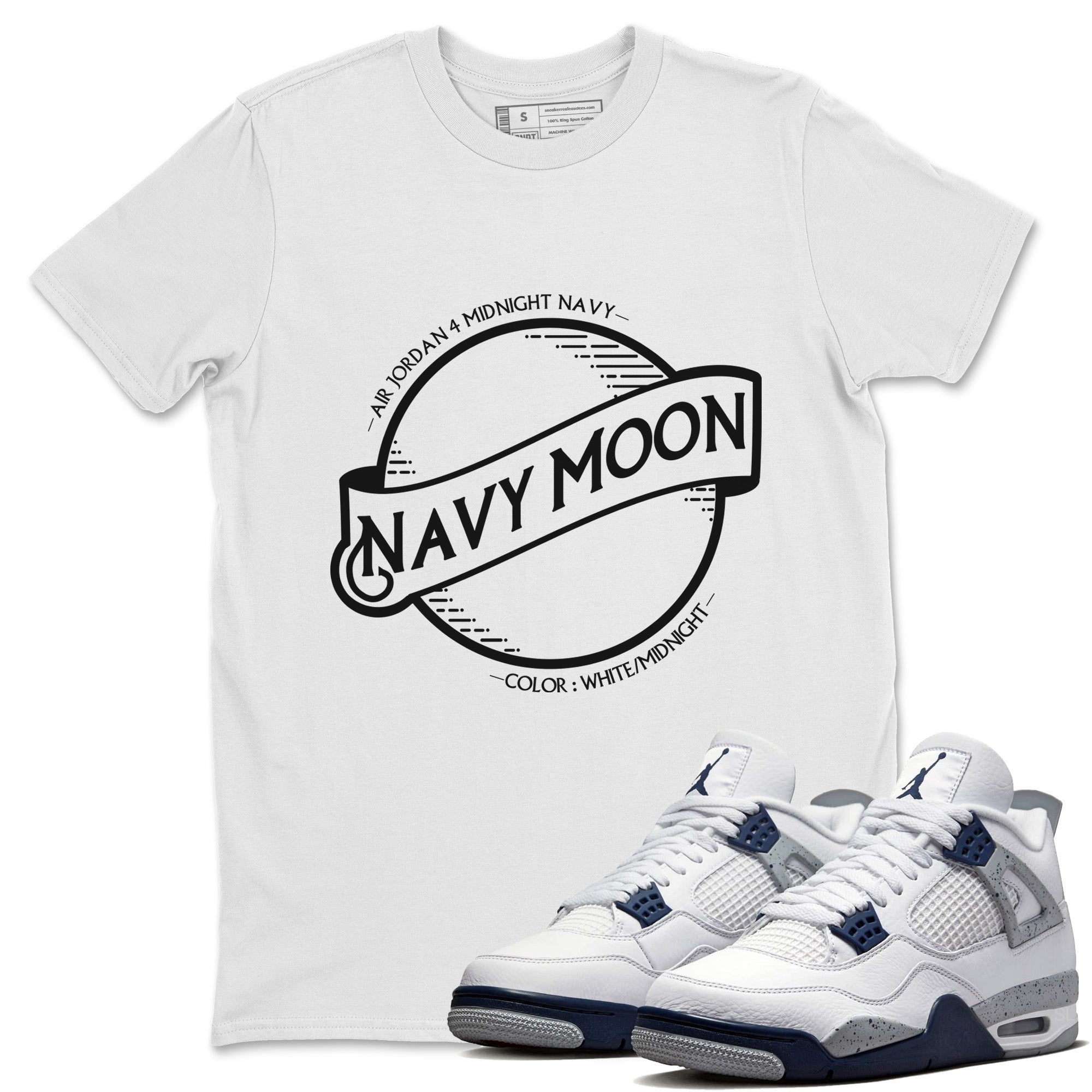 Jordan 4 Midnight Navy Sneaker Match Tees Navy Moon Sneaker Tees Jordan 4 Midnight Navy Sneaker Release Tees Unisex Shirts