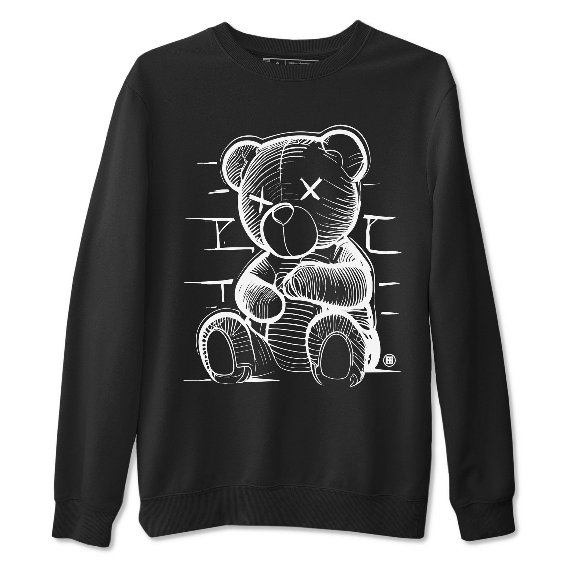 1s Black White shirt to match jordans Neon Bear sneaker tees Air Jordan 1 Black White SNRT Sneaker Release Tees unisex cotton Black 2 crew neck shirt