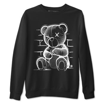 1s Black White shirt to match jordans Neon Bear sneaker tees Air Jordan 1 Black White SNRT Sneaker Release Tees unisex cotton Black 2 crew neck shirt