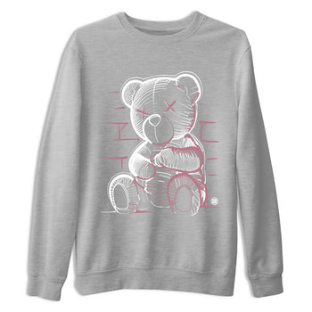 Air Jordan 1 Mauve shirt to match jordans Neon Bear sneaker tees AJ1 High OG Mauve SNRT Sneaker Release Tees Crew Neck T-ShirtUnisex Heather Grey 2 T-Shirt
