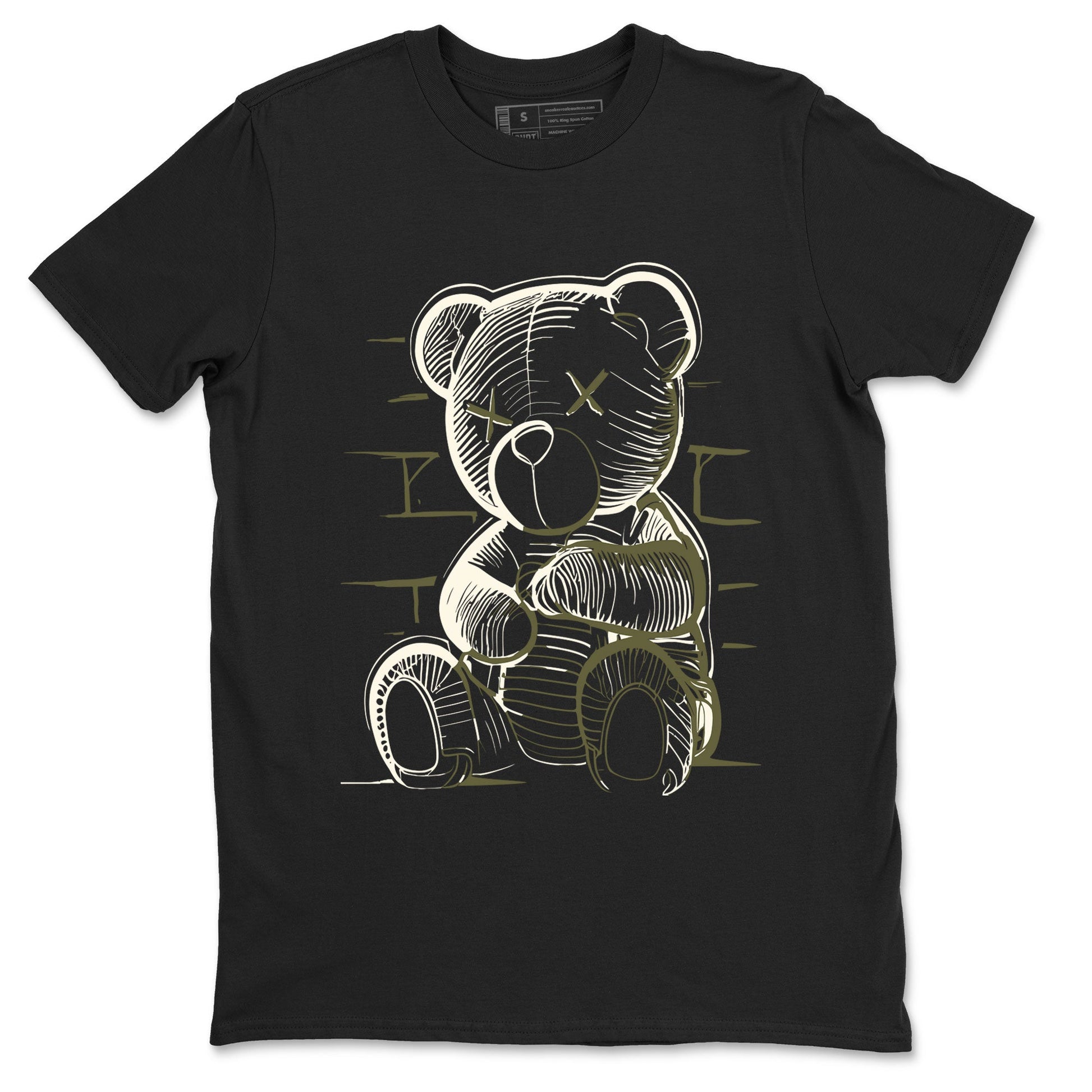 Jordan 1 Low x Travis Scott Golf Olive shirt to match jordans Neon Bear sneaker tees Air Jordan 1 Travis Scott Olive SNRT Sneaker Release Tees Unisex Black 2 T-Shirt