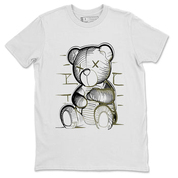 Jordan 1 Low x Travis Scott Golf Olive shirt to match jordans Neon Bear sneaker tees Air Jordan 1 Travis Scott Olive SNRT Sneaker Release Tees Unisex White 2 T-Shirt