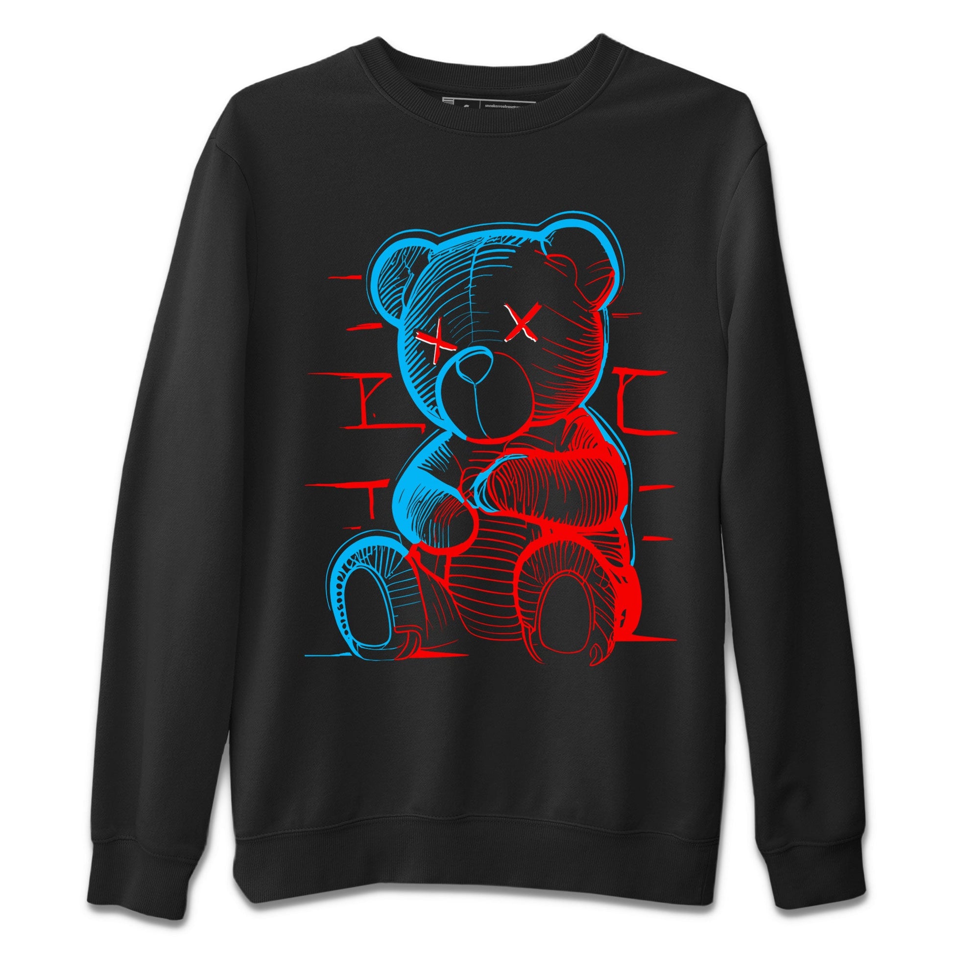 Air Jordan 1 UNC to Chicago Sneaker Match Tees Neon Bear Sneaker Tees Jordan 1 Low OG WMNS UNC to Chicago SNRT Sneaker Release Tees Unisex Shirts Black 2