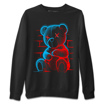 Air Jordan 1 UNC to Chicago Sneaker Match Tees Neon Bear Sneaker Tees Jordan 1 Low OG WMNS UNC to Chicago SNRT Sneaker Release Tees Unisex Shirts Black 2