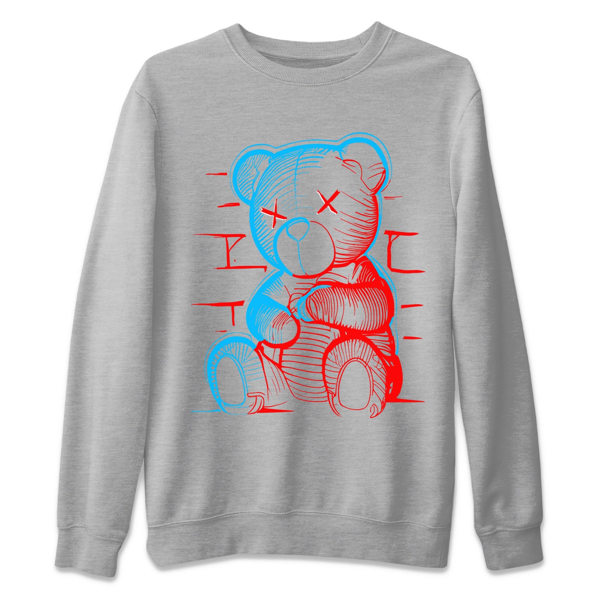 Air Jordan 1 UNC to Chicago Sneaker Match Tees Neon Bear Sneaker Tees Jordan 1 Low OG WMNS UNC to Chicago SNRT Sneaker Release Tees Unisex Shirts Heather Grey 2