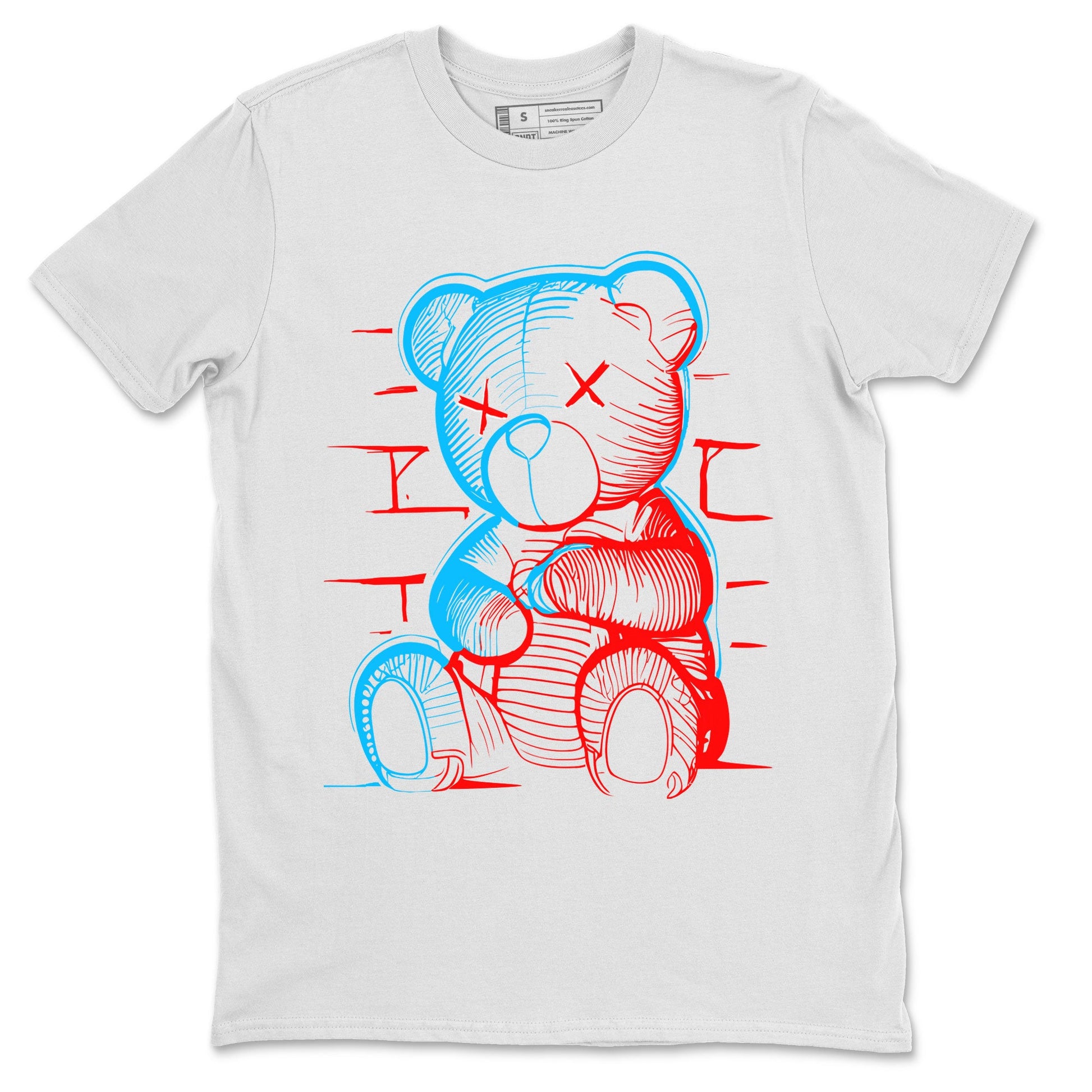 Air Jordan 1 UNC to Chicago Sneaker Match Tees Neon Bear Sneaker Tees Jordan 1 Low OG WMNS UNC to Chicago SNRT Sneaker Release Tees Unisex Shirts White 2