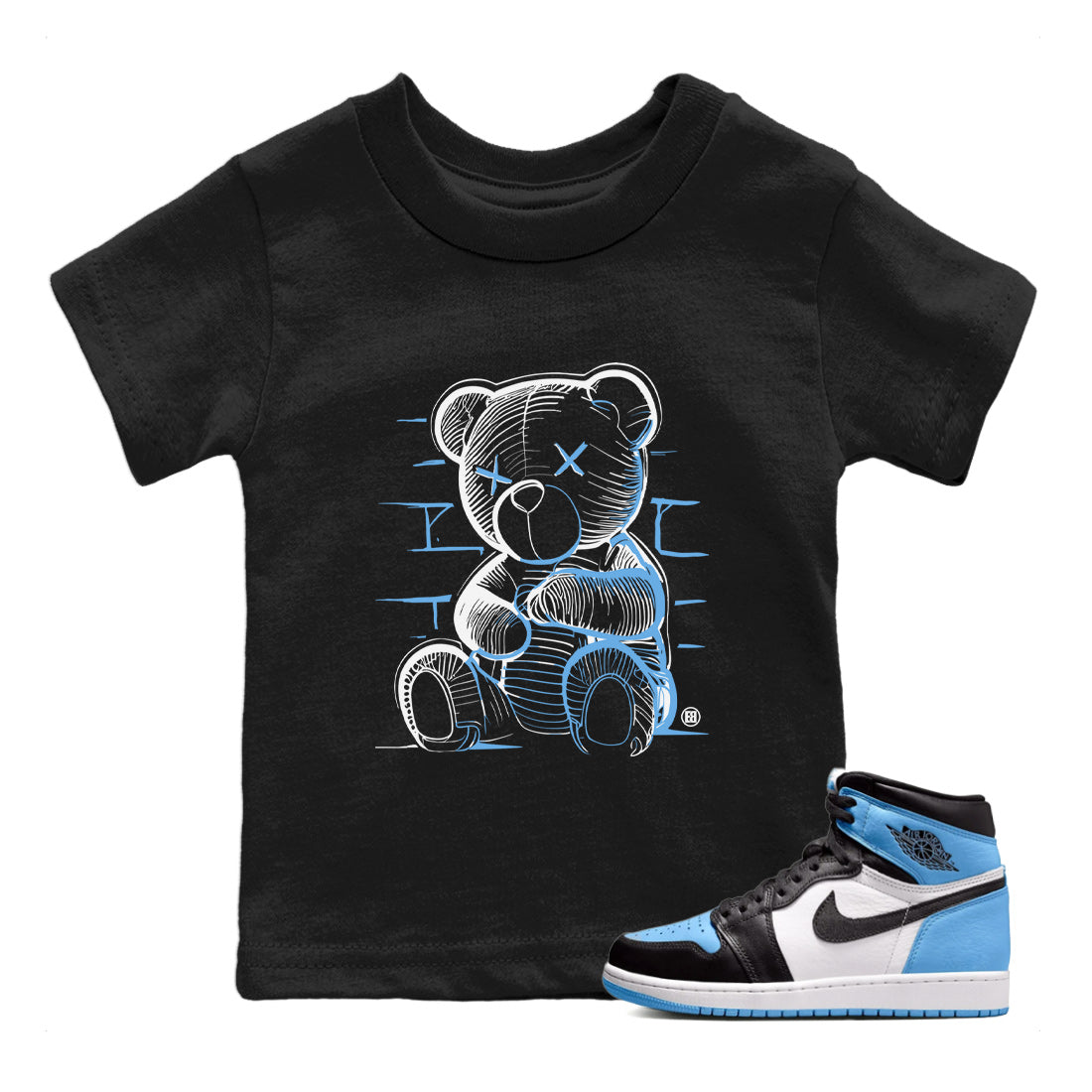 Air Jordan 1 Retro UNC Toe | Neon Bear Kids Shirts | SNRT Sneaker ...