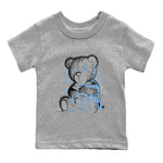 Air Jordan 1 Retro High OG UNC Toe Shirt to match Jordans Neon Bear Sneaker Tees Air Jordan 1 Retro UNC Toe Shirts Kids and Baby Tees Heather Grey 2