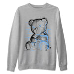 Air Jordan 1 Retro High OG UNC Toe Shirt to match Jordans Neon Bear Sneaker Tees Air Jordan 1 Retro UNC Toe Shirts Crew Neck T-Shirts Heather Grey 2