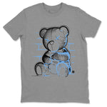 Air Jordan 1 Retro High OG UNC Toe Shirt to match Jordans Neon Bear Sneaker Tees Air Jordan 1 Retro UNC Toe Shirts Crew Neck T-Shirts Heather Grey 2