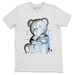 Air Jordan 1 Retro High OG UNC Toe Shirt to match Jordans Neon Bear Sneaker Tees Air Jordan 1 Retro UNC Toe Shirts Crew Neck T-Shirts White 2