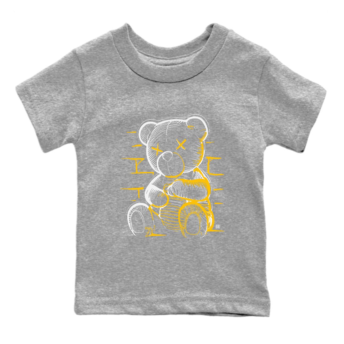 Air Jordan 11 Yellow Python Sneaker Match Tees Neon Bear Sneaker Tees Air Jordan 11 Snakeskin Shirts Kids Shirts Heather Grey 2