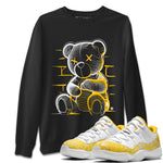 Air Jordan 11 Yellow Python Sneaker Match Tees Neon Bear Sneaker Tees Air Jordan 11 Snakeskin Shirts Unisex Shirts Black 1